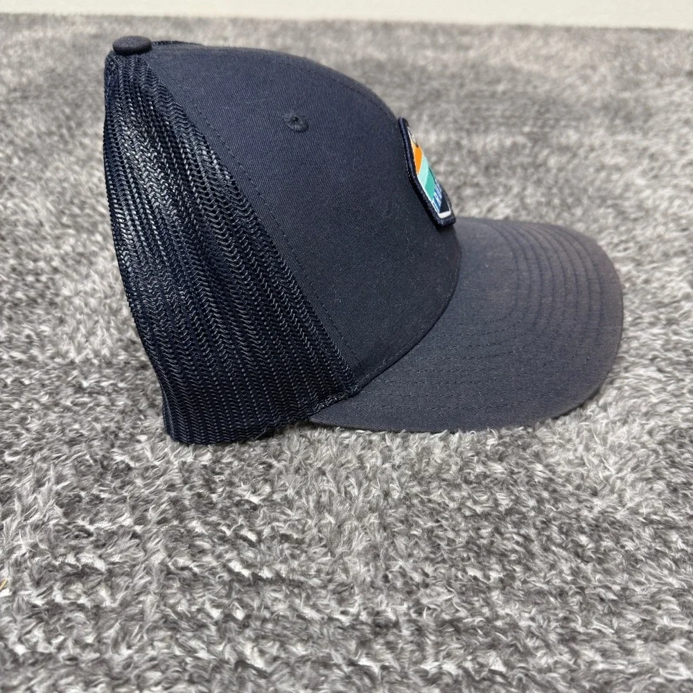 Richardson Mens Trucker Hat Style 112 TruBlue Patch Navy Blue Mesh Snapback